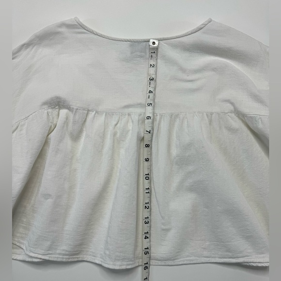 Princess Polly Aries White Cotton Empire Crop Top Size 6 - Picture 8 of 12